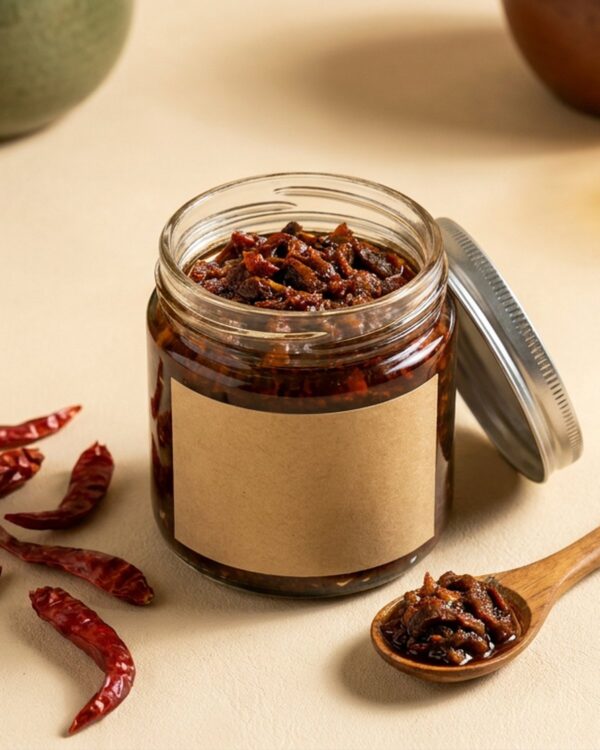 Toples sambal roa Manado dengan sambal pedas di dalamnya